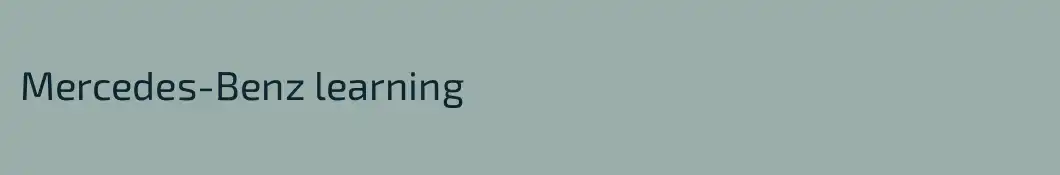 Mercedes-Benz learning